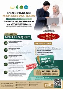 Akselerasi Prodi Magister (S.2) Komunikasi dan Penyiaran Islam Pascasarjana UIN Walisongo Semarang