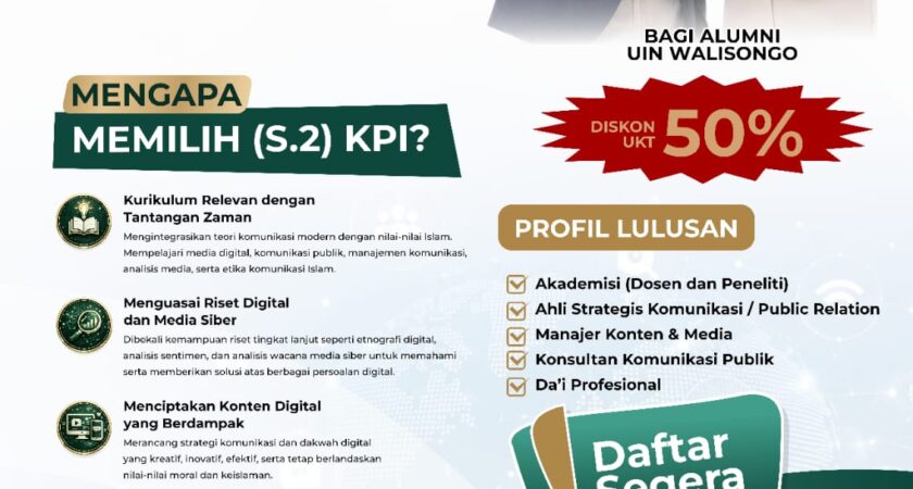 Akselerasi Prodi Magister (S.2) Komunikasi dan Penyiaran Islam Pascasarjana UIN Walisongo Semarang