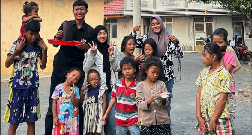 Mahasiswa BPI Dampingi Anak Binaan Rumah Pintar BANGJO Belajar tentang Bencana Alam
